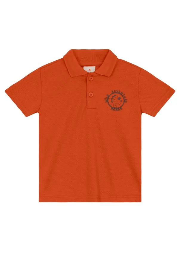 Camisa polo infantil menino com bordado Brandili - 4