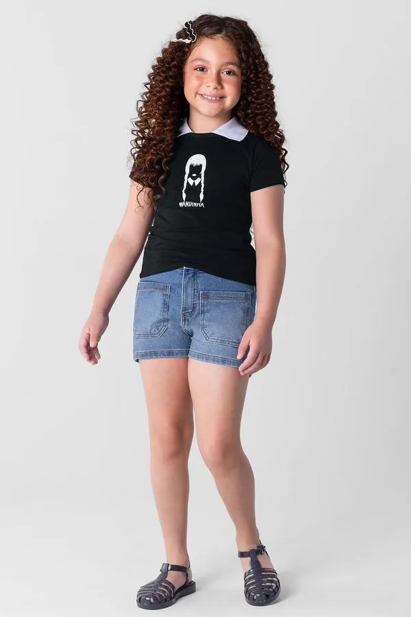Blusa Wandinha infantil menina em malha Brandili - 16