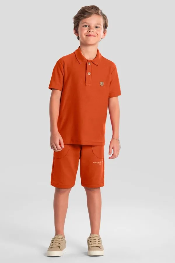 Conjunto infantil menino com polo Mundi - 6