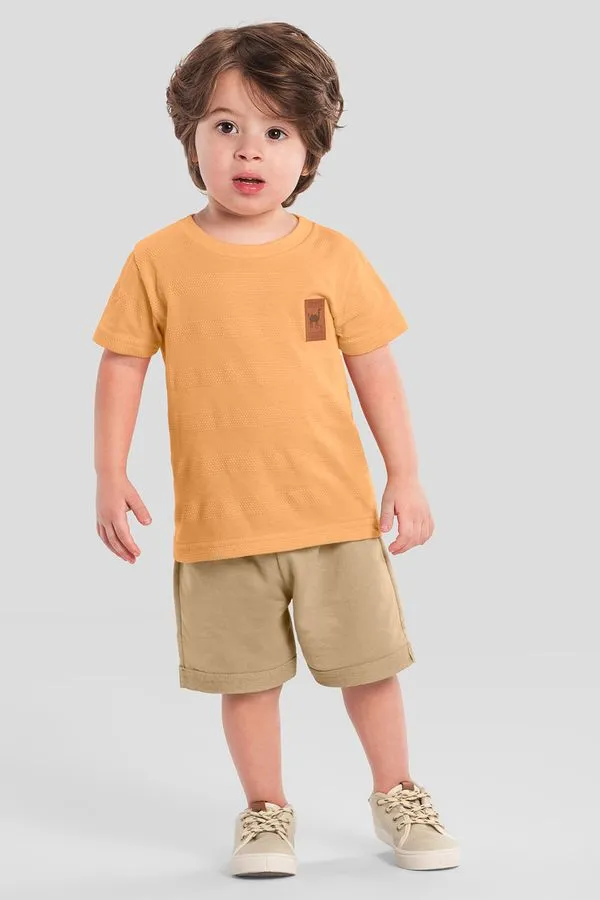 Conjunto infantil menino de camelo Mundi - 2
