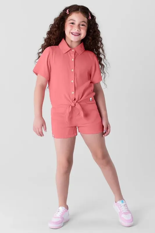 Shorts infantil menina clochard em jeans Brandili - 12