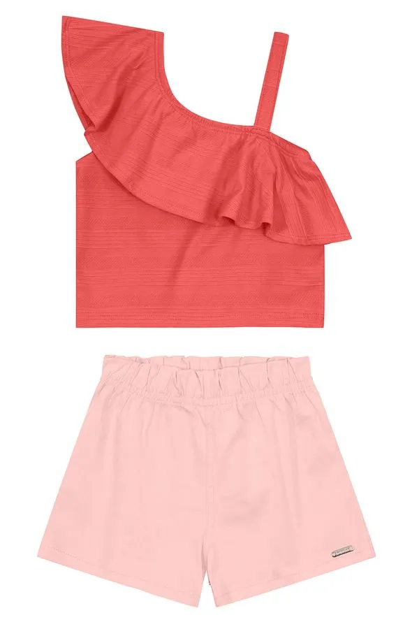 Conjunto infantil menina com babados Brandili - 14