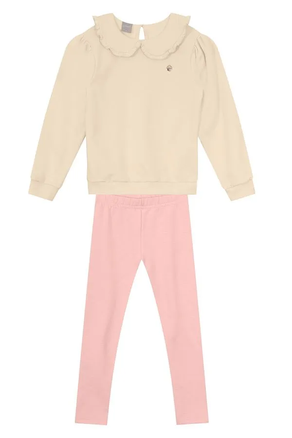 Conjunto infantil menina com babado Mundi - 8