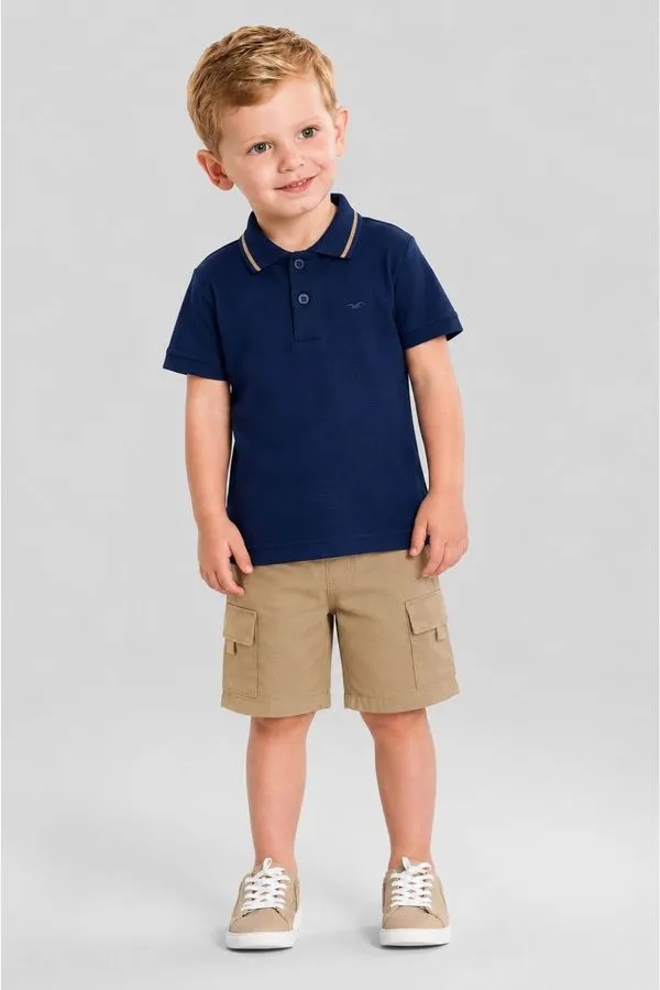 Conjunto infantil menino com polo Mundi - 10