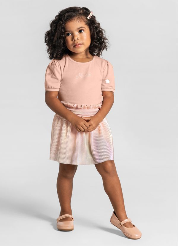 Conjunto com shorts saia plissado infantil menina Mundi - 6