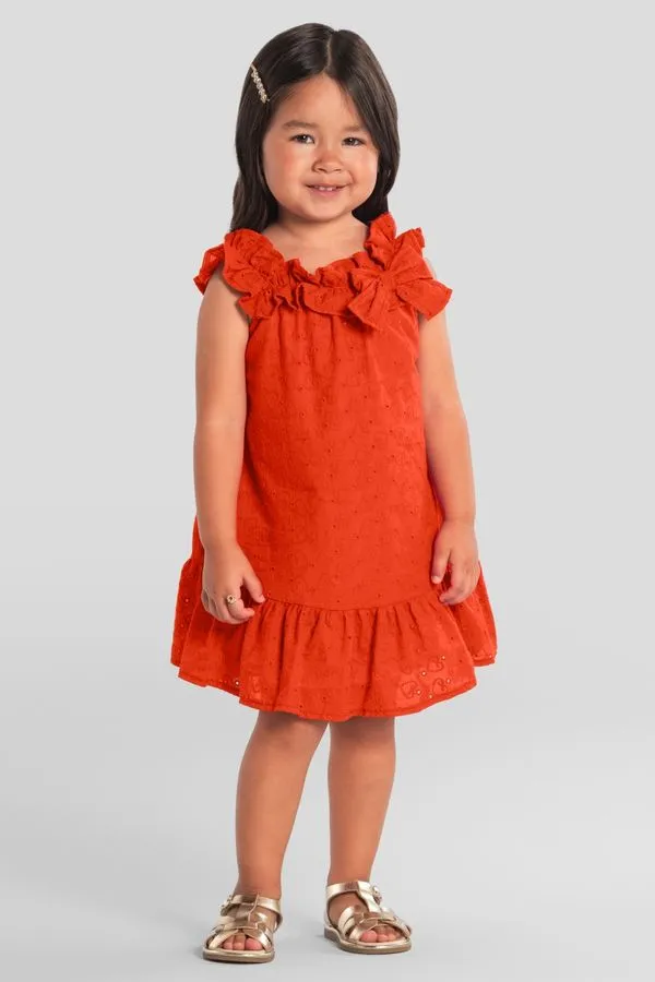 Vestido infantil menina com laço Mundi - 3