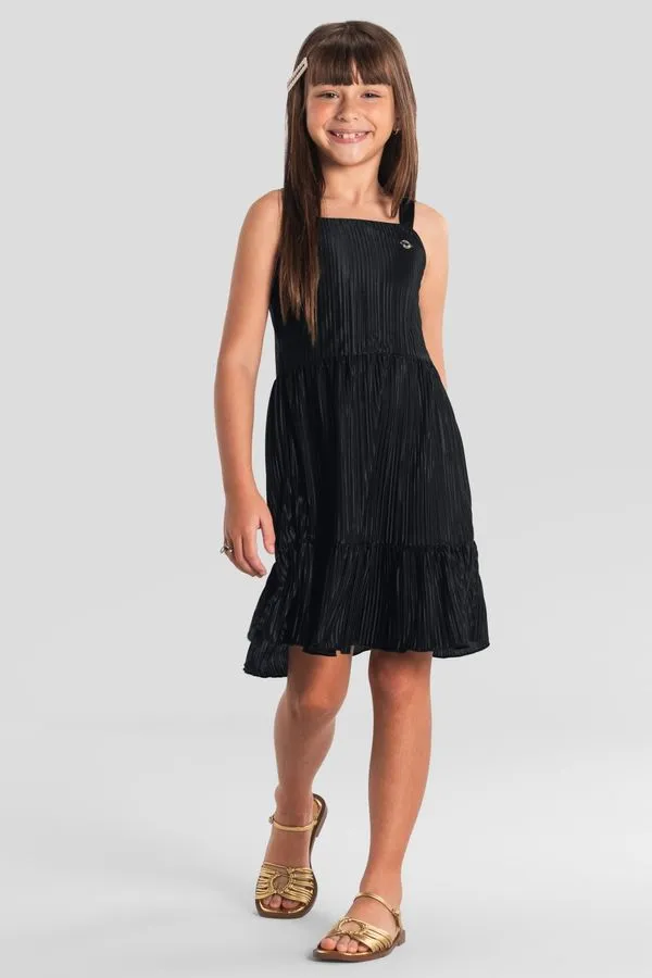Vestido infantil menina plissado Brandili - 10