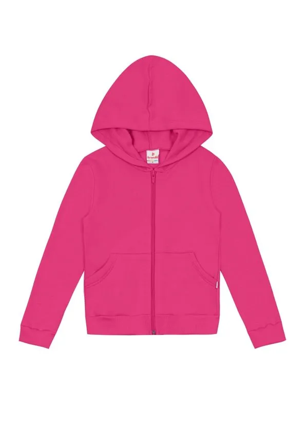 Jaqueta básica infantil menina em moletom Brandili - 4