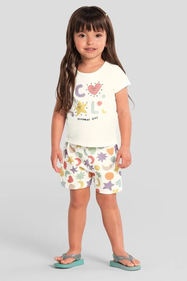 Pijama infantil menina colorido com brilho Brandili - 6