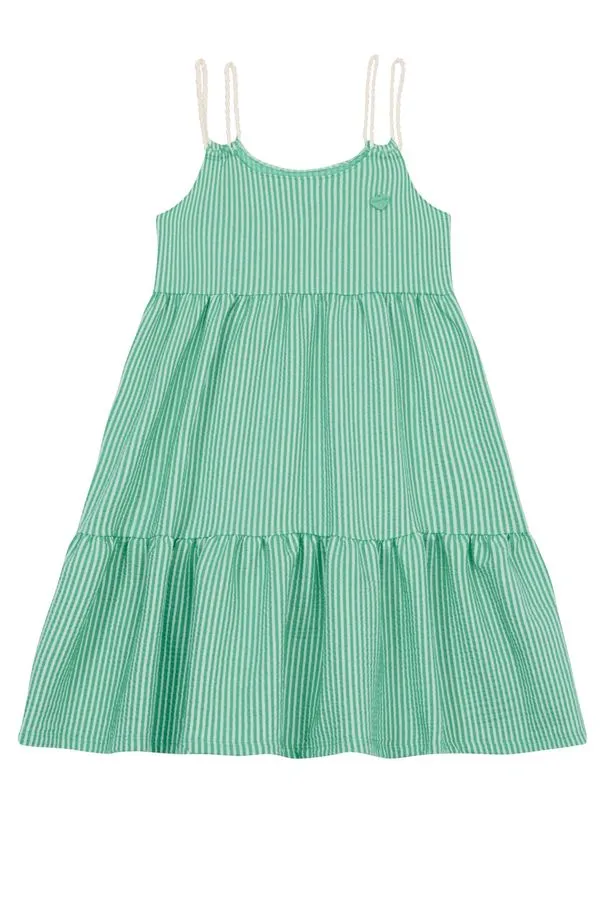 Vestido feminino listrado em fio tinto Brandili - 4