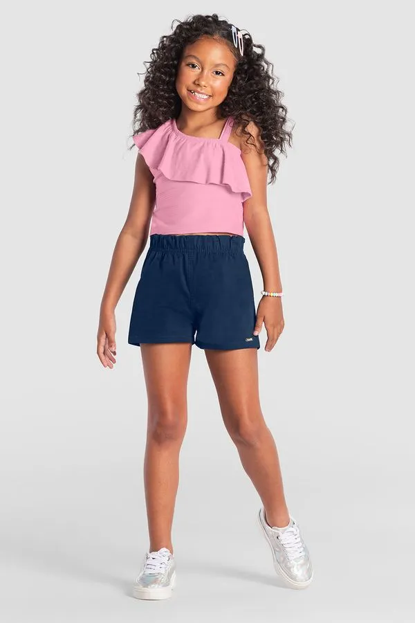 Conjunto infantil menina com babados Brandili - 12