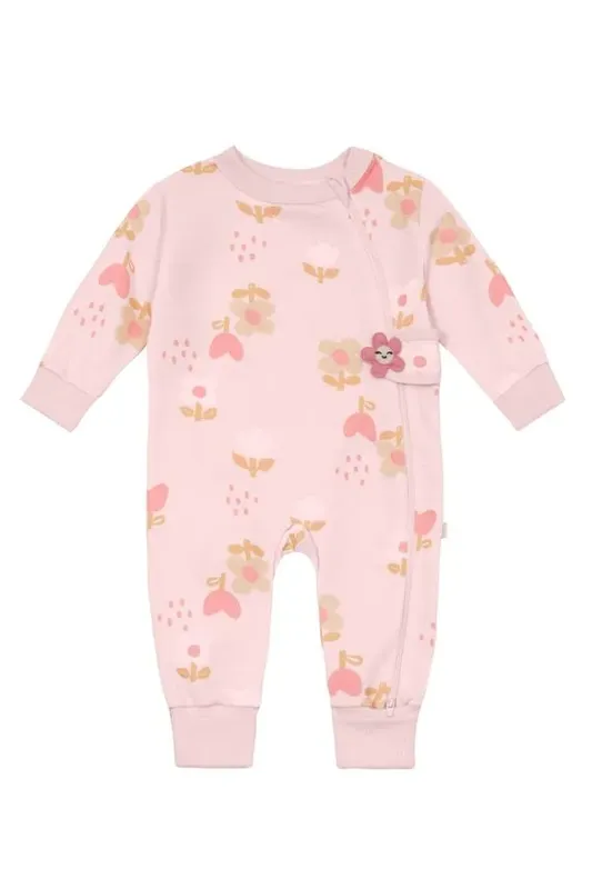 Macacão bebê menina em moletom Brandili Baby -P
