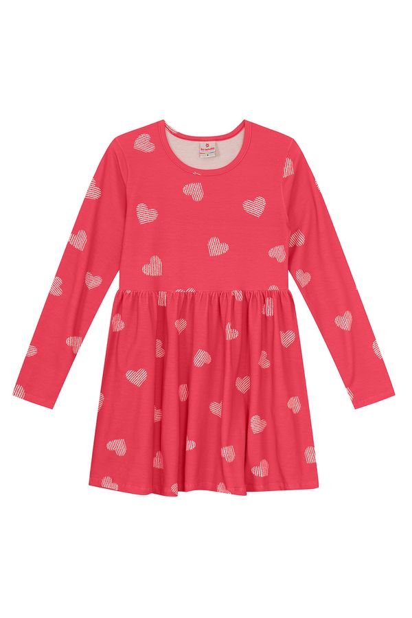 Vestido infantil menina de corações Brandili - 3