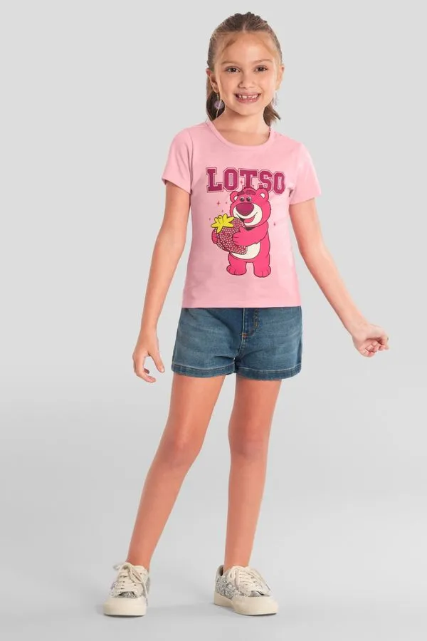 Blusa infantil menina do Lotso com brilho Brandili 10
