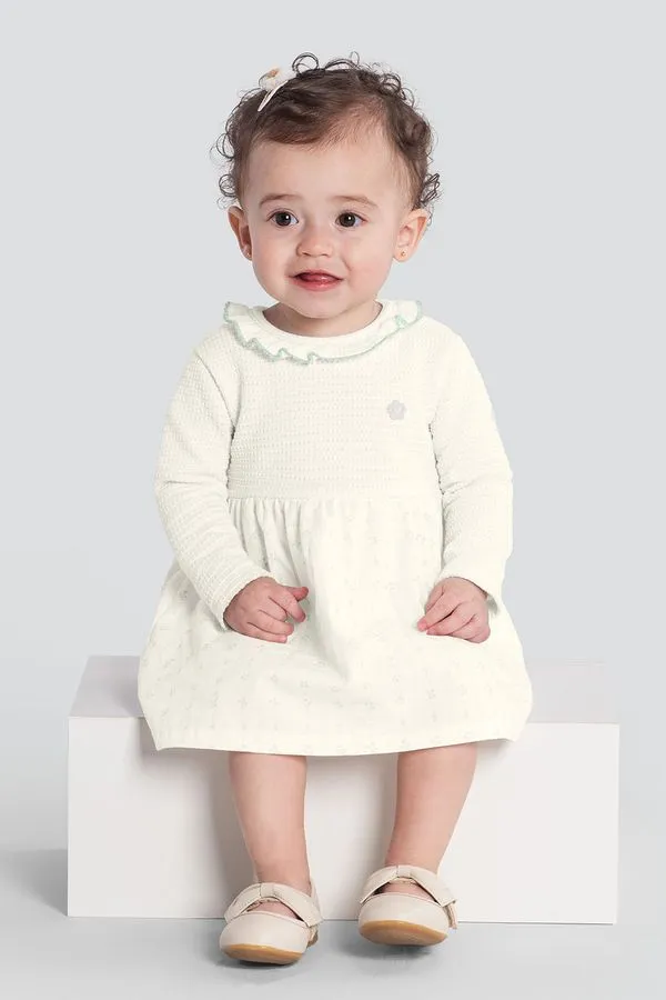 Vestido bebê menina texturizado Mundi - 3