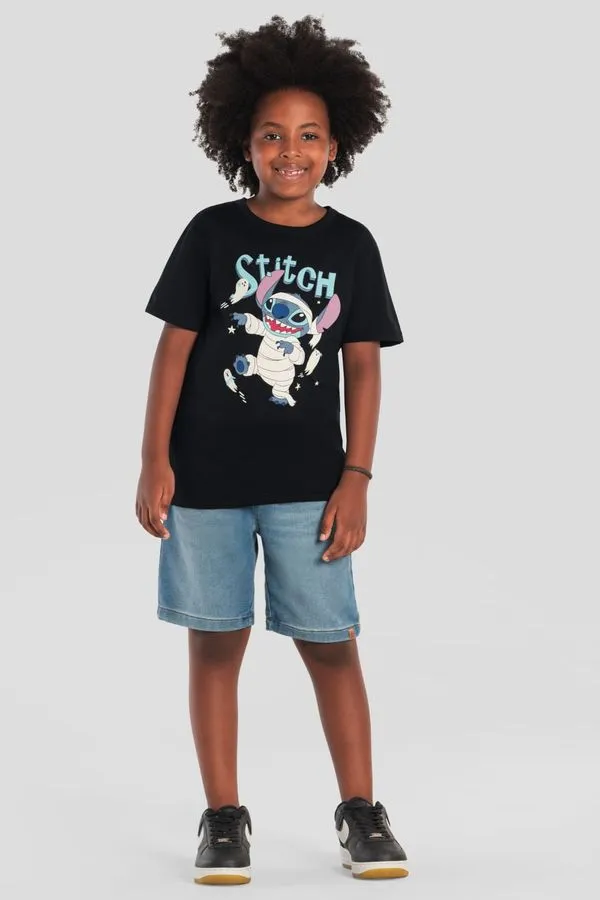 Camiseta infantil unissex do Stitch brilha no escuro Brandili 6
