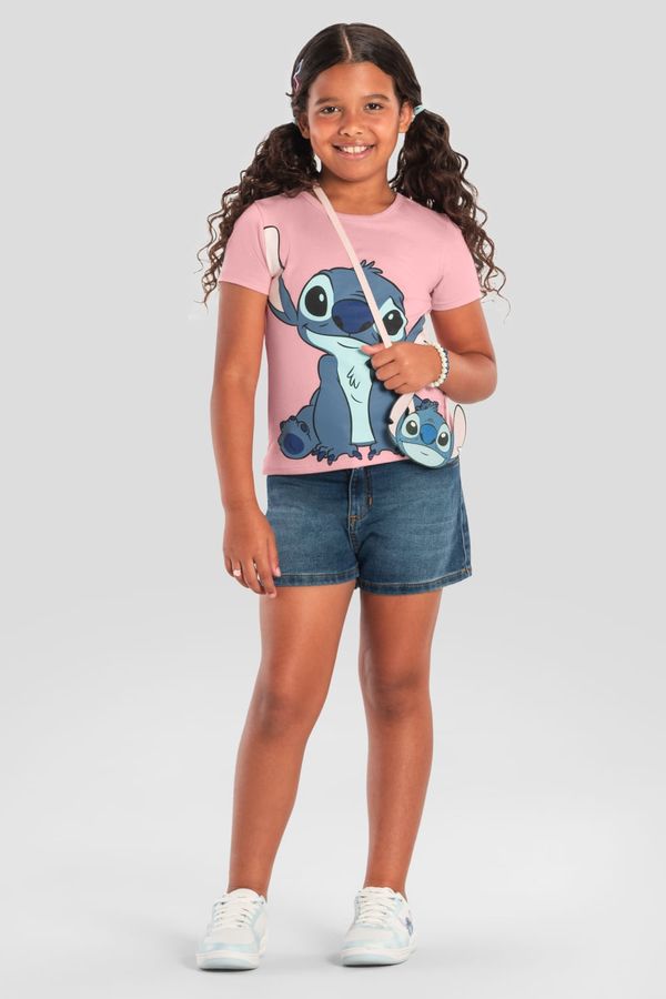 Blusa infantil menina do Stitch com bolsa Brandili 1