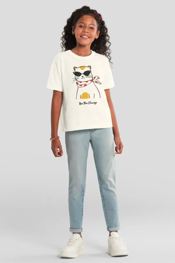Blusa infantil menina com estampa de gatinho Brandili - 4