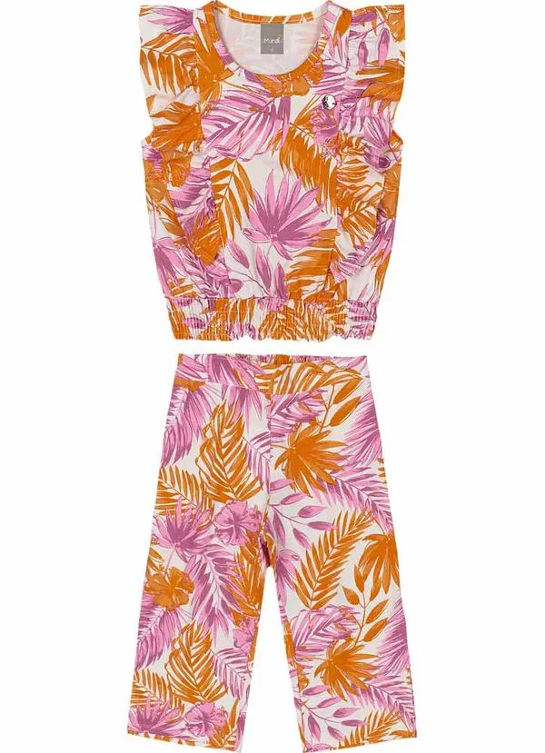 Conjunto infantil menina folhas Mundi - 12