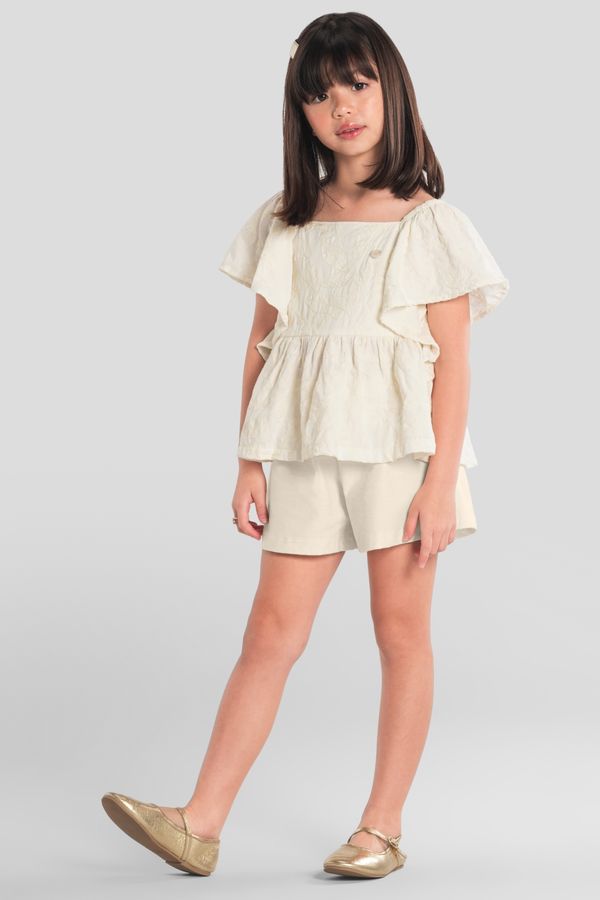 Conjunto infantil menina bordado Mundi - 4