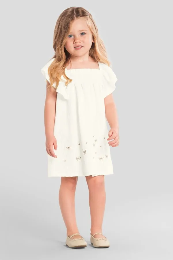 Vestido infantil menina em fio tinto Mundi - 3