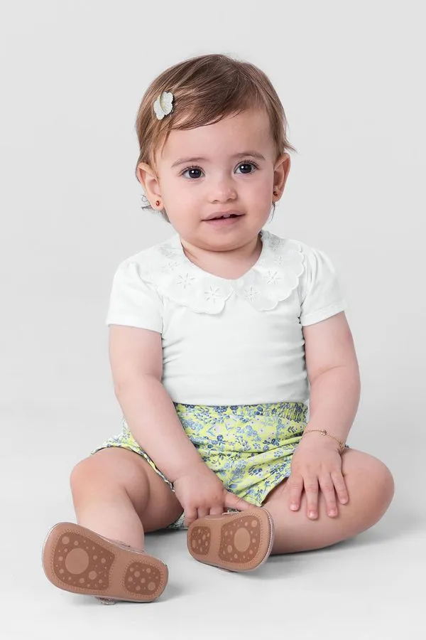 Conjunto infantil menina em cotton Mundi - P