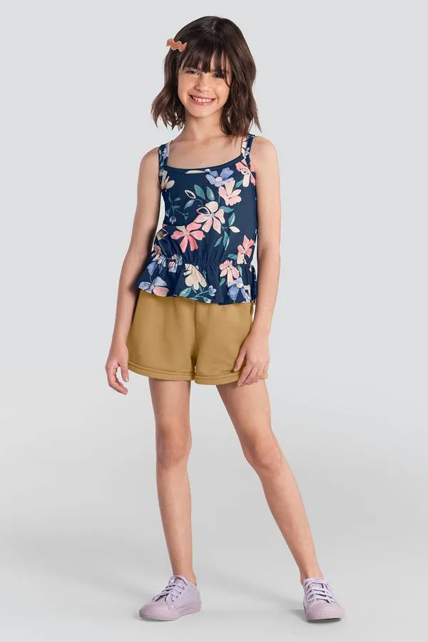 Conjunto infantil menina florido Brandili - 6