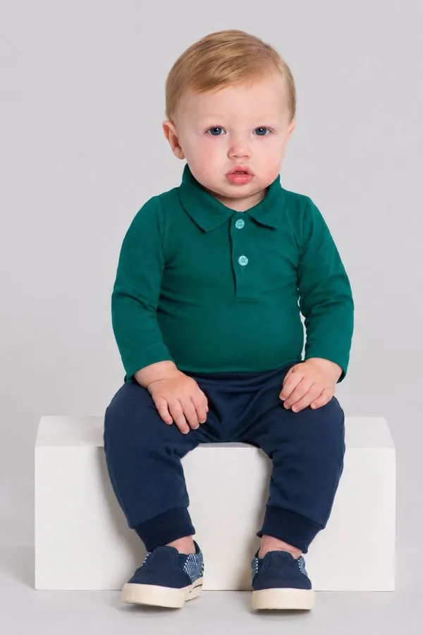 Body Polo Básico Bebê Menino De Cotton Brandili Baby