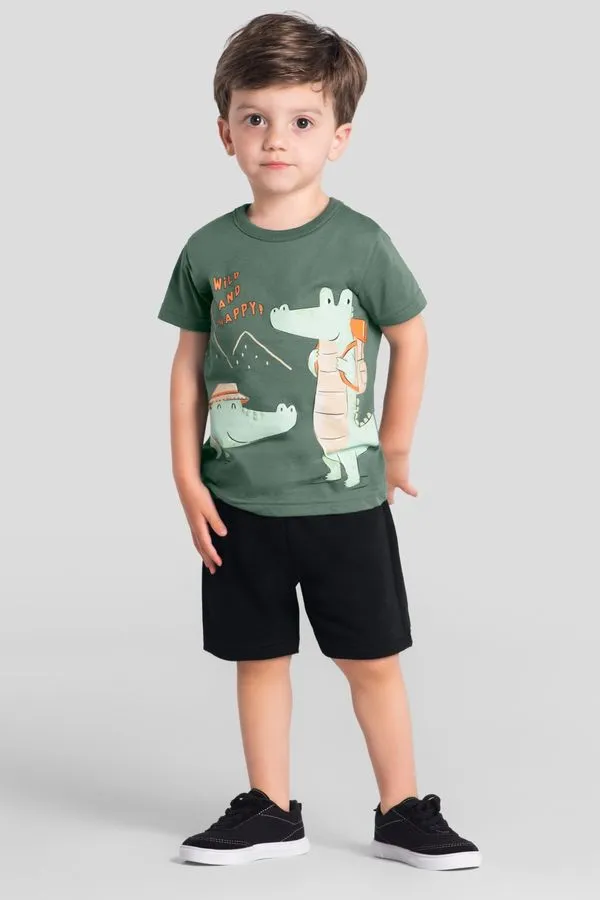 Conjunto infantil menino de Jacaré Brandili -8