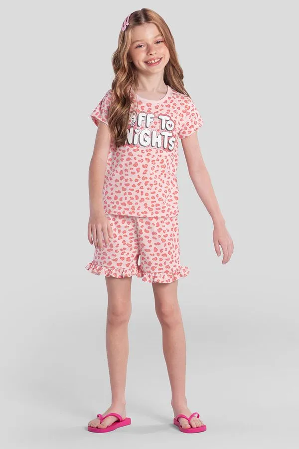 Pijama infantil menina de oncinha brilha no escuro Brandili - 12