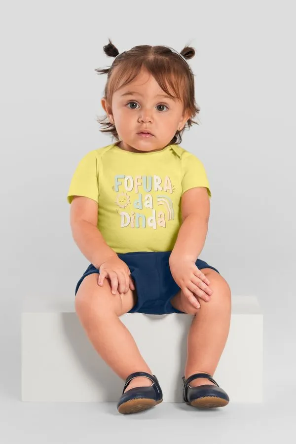 Body bebê unissex com frase decorativa Brandili Baby - G