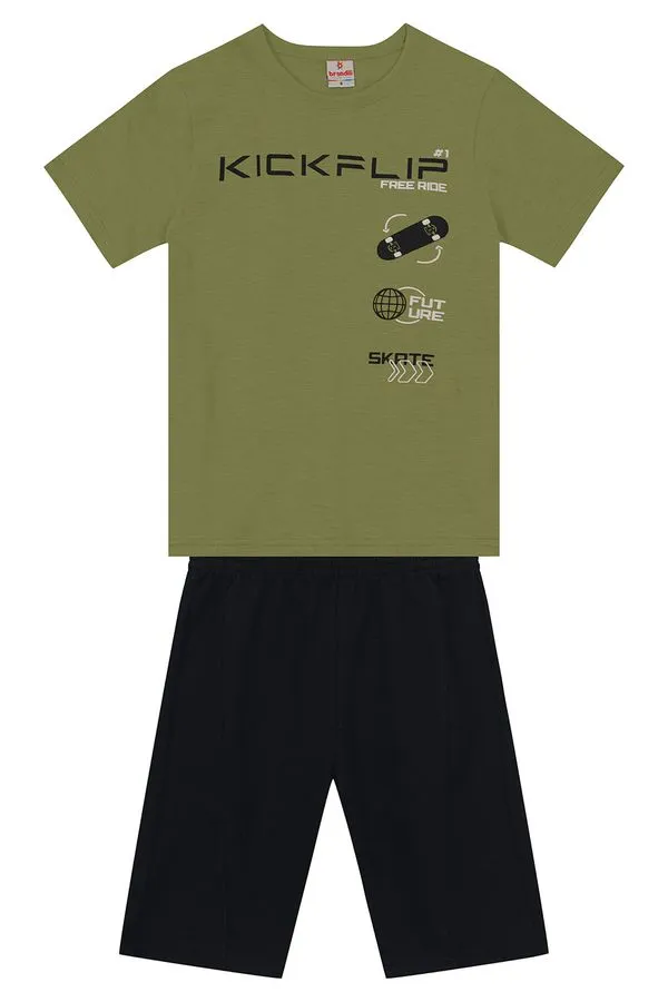 Conjunto infantil menino skate Brandili - 8