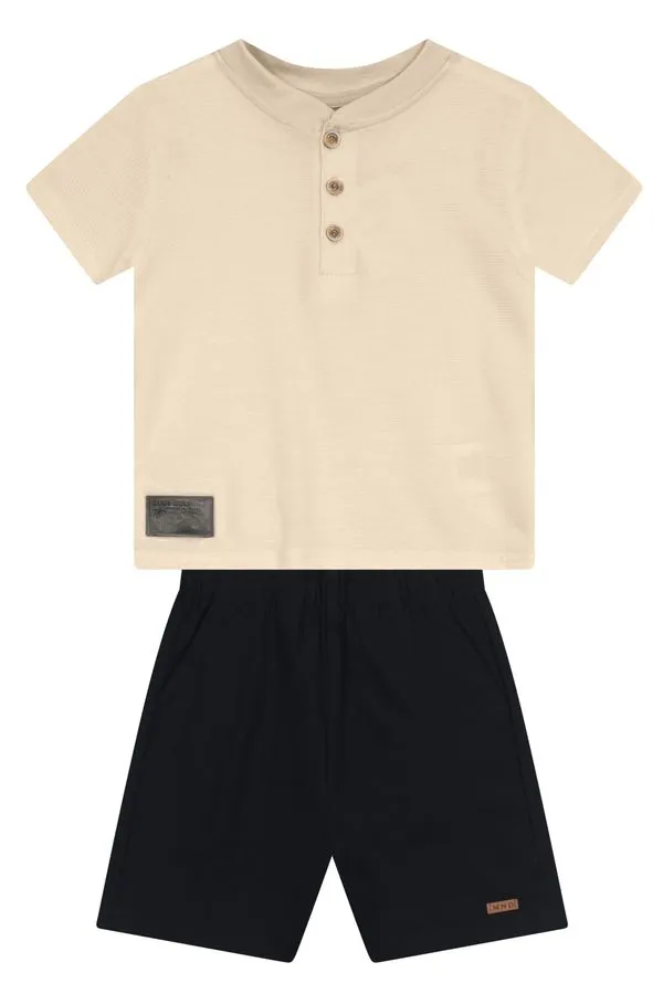 Conjunto infantil menino malha artesanal Mundi - 4