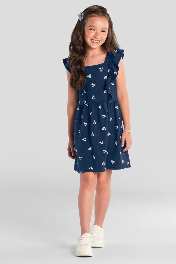Vestido infantil menina de cerejas Brandili - 8