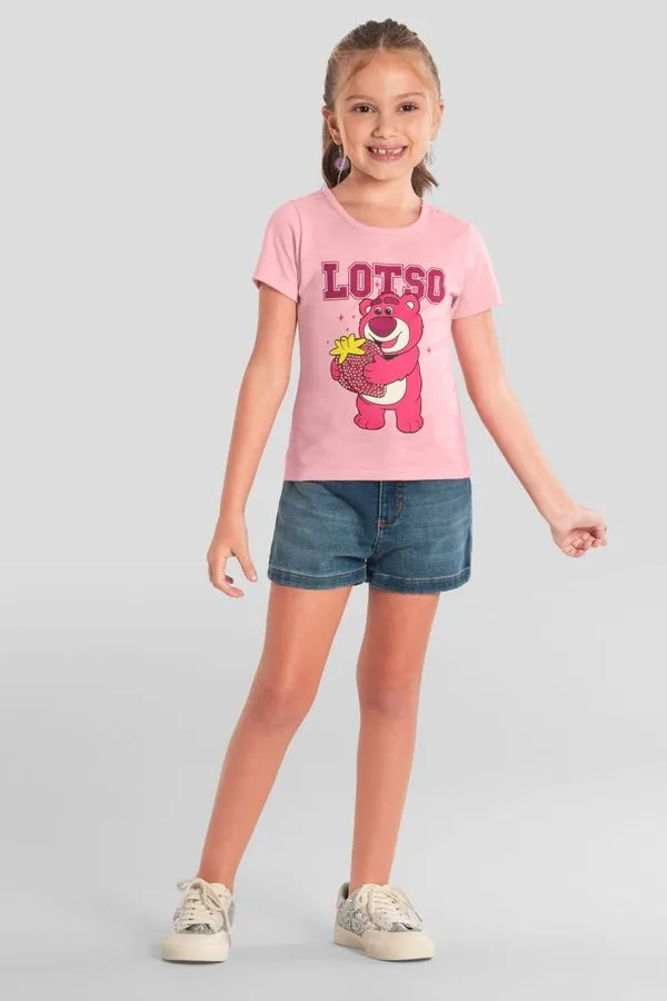 Blusa infantil menina do Lotso com brilho Brandili 12