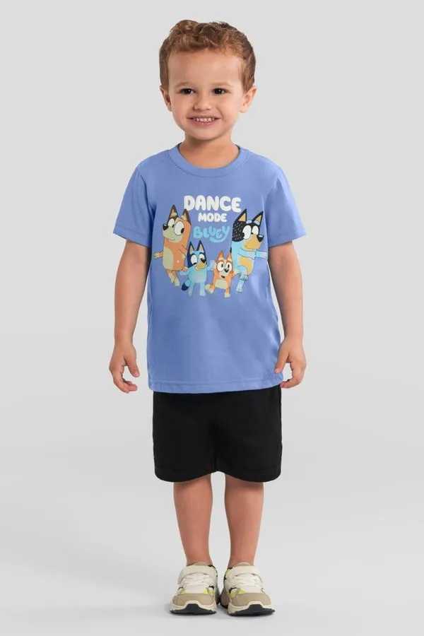 Camiseta infantil menino da Bluey em puff Brandili 2
