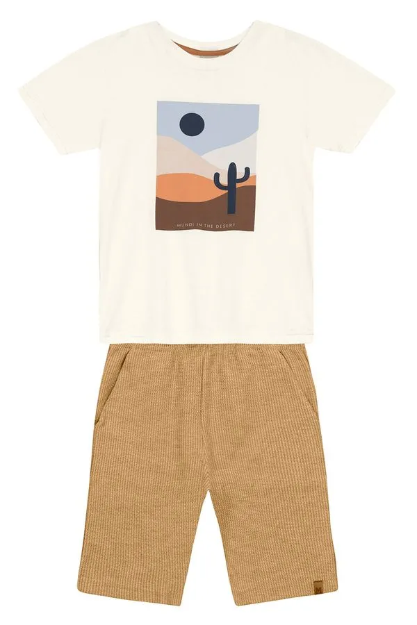 Conjunto infantil menino de cacto em puff Mundi - 10