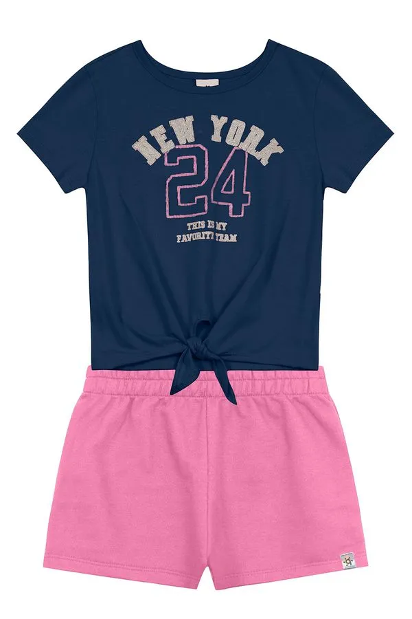 Conjunto infantil menina com glitter Brandili - 10