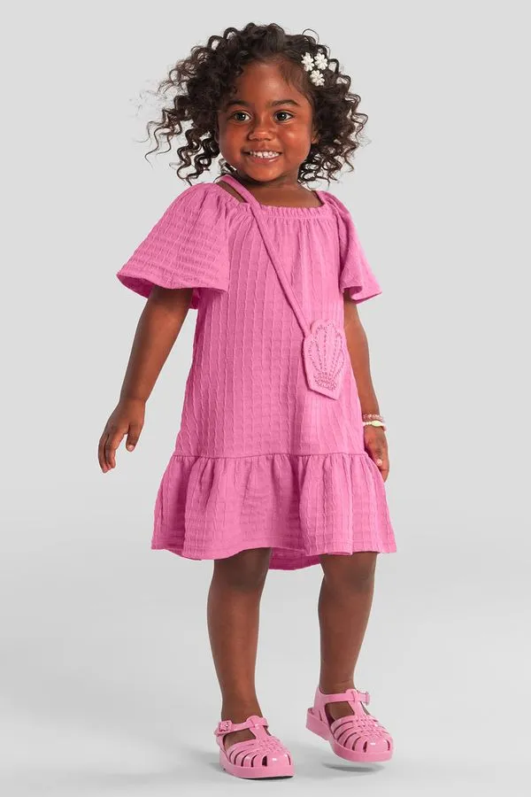 Vestido infantil menina com bolsa Brandili - 10