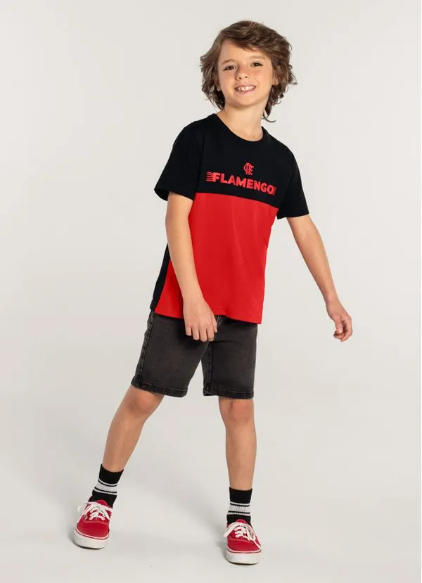 Camiseta Unissex Flamengo em malha Infantil Brandili - 6