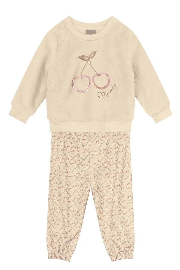 Conjunto infantil menina de cereja brilhante Mundi - 3