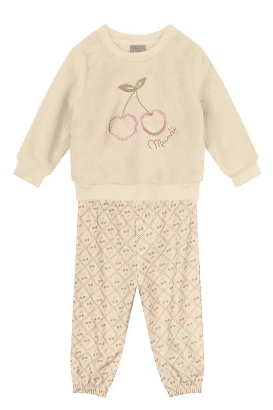 Conjunto infantil menina de cereja brilhante Mundi - 3