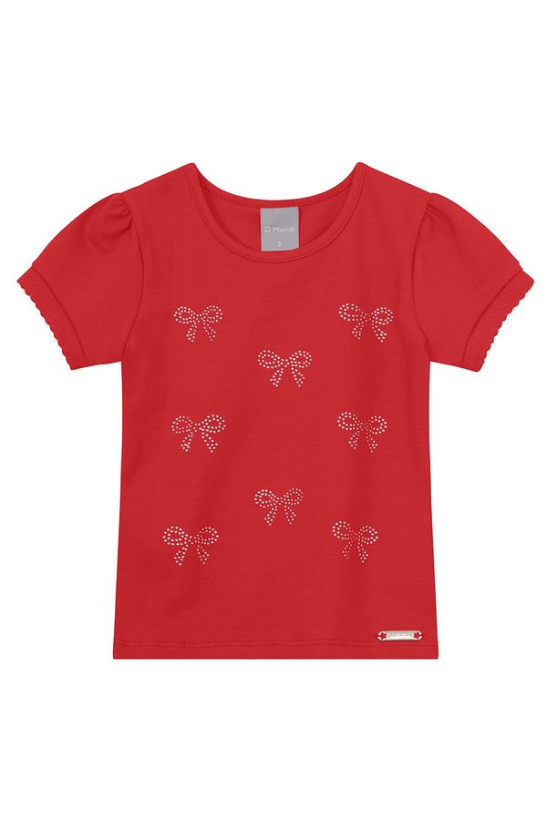 Blusa infantil menina com laços em strass Mundi - 6