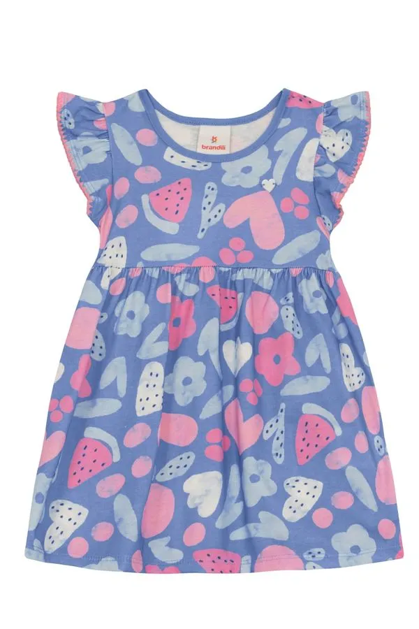 Vestido infantil menina de flores Brandili - 8