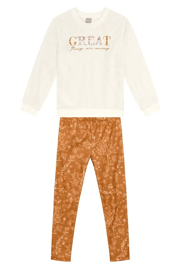 Conjunto infantil menina com paetê Mundi - 6