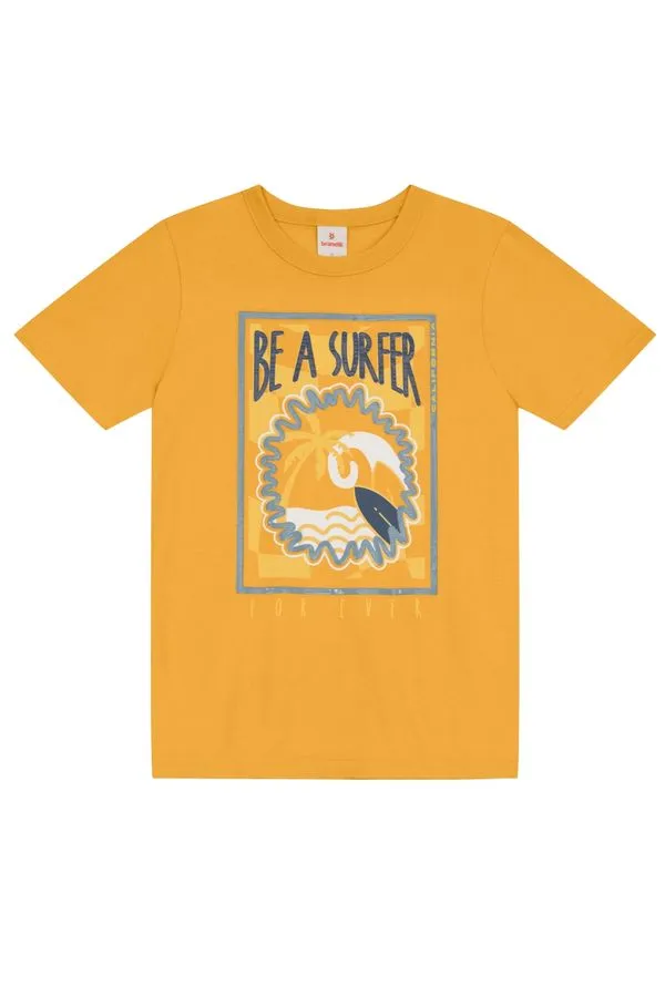 Camiseta infantil menino tropical em gel Brandili - 6