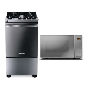 Kit Cozinha Compacta Brastemp Fogão e Microondas (BFO4VBR + BMS23AR) - BFVB_BM3A_CJ 220V