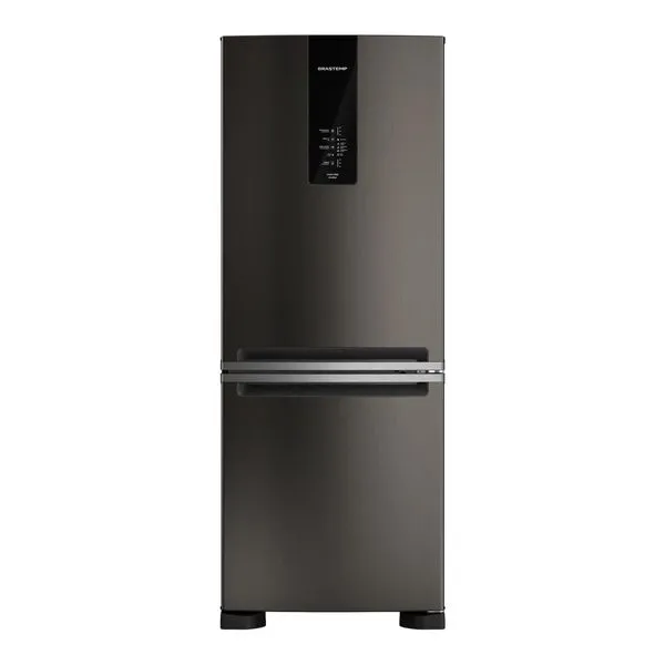 Geladeira Brastemp Eclipse Collection Frost Free Inverse A+++ 447 Litros Cor Black Inox com Smart Flow e Fresh Box - BRE57FE 220V