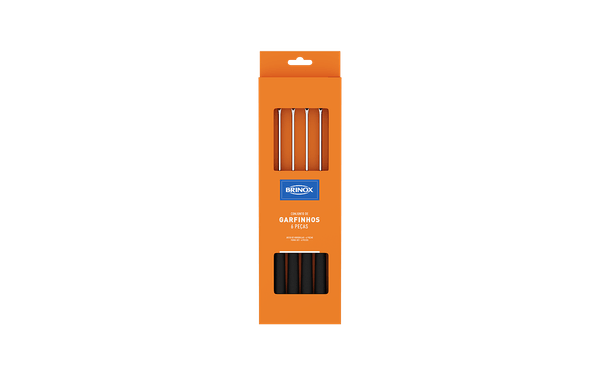 Conjunto de Garfos para Fondue Petisco Brinox Beli 6 Peças Preto Preto Brinox