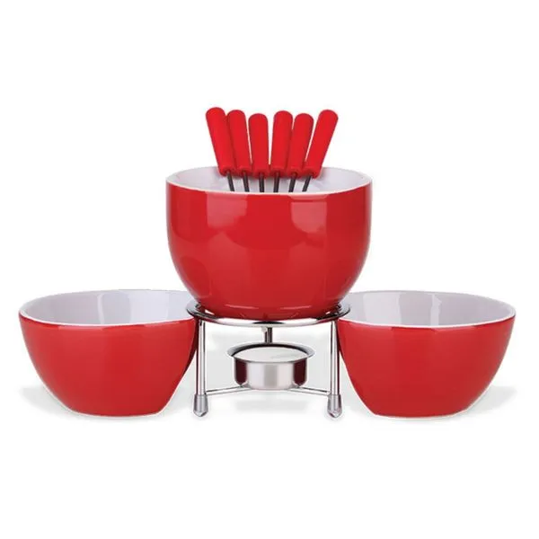 Conjunto para Fondue 11 peças Vermelho Brinox